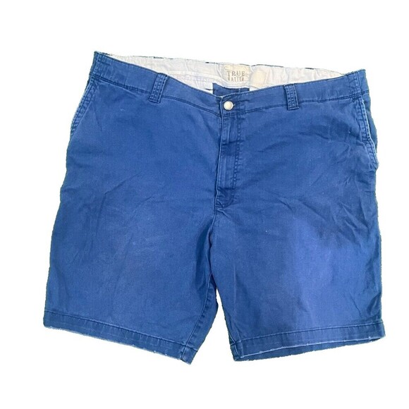 Other - True Nation Men's Stretch Flat Front Chino  Blue Shorts Size 44 9" Big & Tall